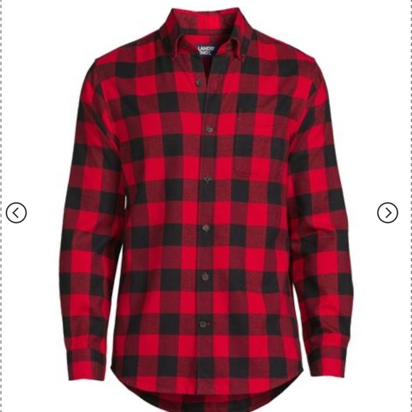 Lands' End Men's Traditional Fit Flagship Flannel Shirt - Picture 3 of 7